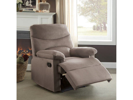 Arcadia Light Brown Woven Fabric Recliner (Motion) - Ornate Home