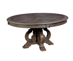 Arcadia Rustic Natural Tone/Ivory 7 Pc. Round Dining Room Set - Ornate Home