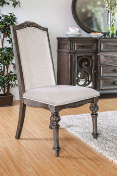Arcadia Rustic Natural Tone/Ivory 7 Pc. Round Dining Room Set - Ornate Home