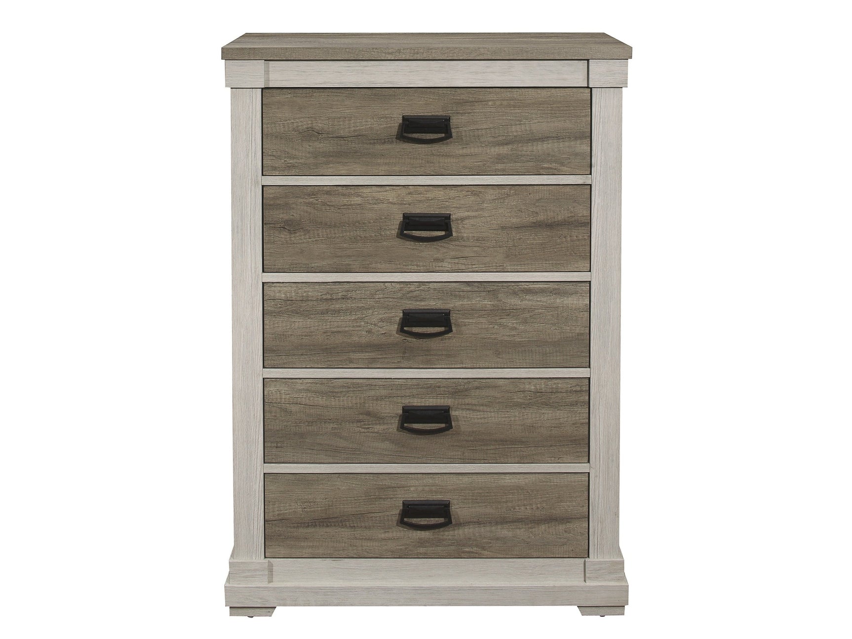 Arcadia White/Weathered Gray Chest - Ornate Home