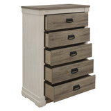 Arcadia White/Weathered Gray Chest - Ornate Home