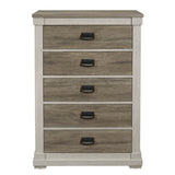 Arcadia White/Weathered Gray Chest - Ornate Home