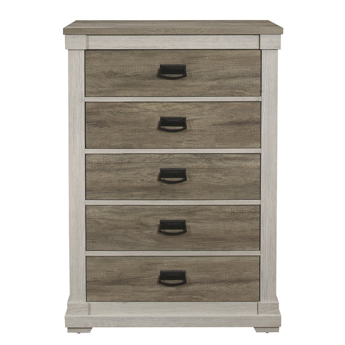 Arcadia White/Weathered Gray Chest - Ornate Home