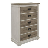 Arcadia White/Weathered Gray Chest - Ornate Home