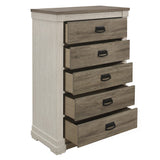 Arcadia White/Weathered Gray Chest - Ornate Home