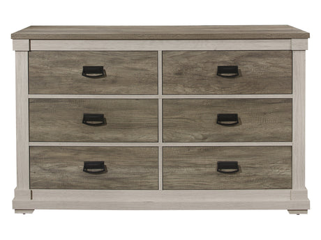 Arcadia White/Weathered Gray Dresser - Ornate Home
