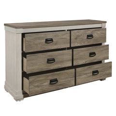 Arcadia White/Weathered Gray Dresser - Ornate Home