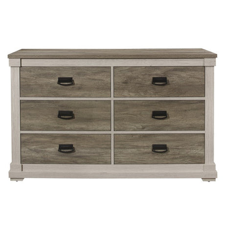 Arcadia White/Weathered Gray Dresser - Ornate Home