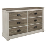 Arcadia White/Weathered Gray Dresser - Ornate Home