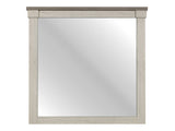 Arcadia White/Weathered Gray Mirror - Ornate Home