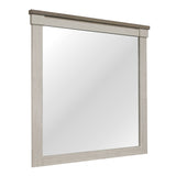 Arcadia White/Weathered Gray Mirror - Ornate Home