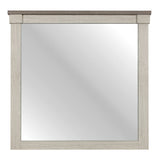 Arcadia White/Weathered Gray Mirror - Ornate Home