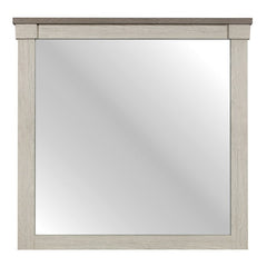 Arcadia White/Weathered Gray Mirror - Ornate Home