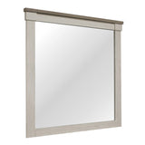 Arcadia White/Weathered Gray Mirror - Ornate Home