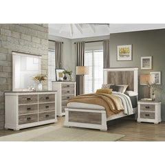 Arcadia White/Weathered Gray Mirror - Ornate Home
