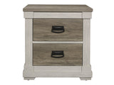 Arcadia White/Weathered Gray Nightstand - Ornate Home