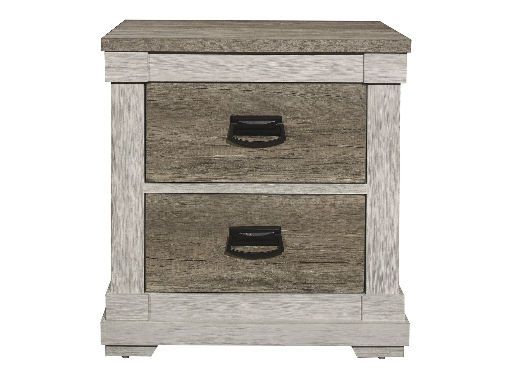 Arcadia White/Weathered Gray Nightstand - Ornate Home