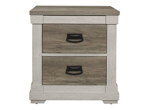 Arcadia White/Weathered Gray Nightstand - Ornate Home