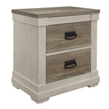 Arcadia White/Weathered Gray Nightstand - Ornate Home