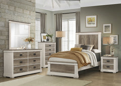 Arcadia White/Weathered Gray Nightstand - Ornate Home