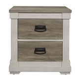 Arcadia White/Weathered Gray Nightstand - Ornate Home