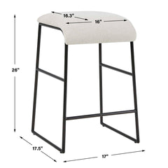 Arcane Ecru Counter Stool - Ornate Home