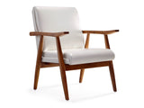 Arch Duke Accent Chair in White and Amber - Ornate Home