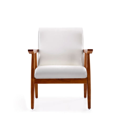 Arch Duke Accent Chair in White and Amber - Ornate Home