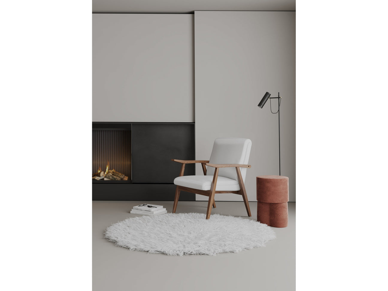 Arch Duke Accent Chair in White and Amber (set of 2) - Ornate Home