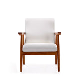 Arch Duke Accent Chair in White and Amber (set of 2) - Ornate Home