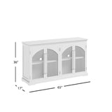 Archdale Antique White Four Door Accent Cabinet - Ornate Home