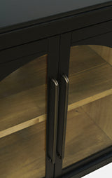 Archdale Black 4 Door Accent Cabinet - Ornate Home