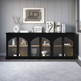 Archdale Black 6 Door Accent Cabinet - Ornate Home