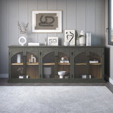 Archdale Grey Six Door Accent Cabinet - Ornate Home