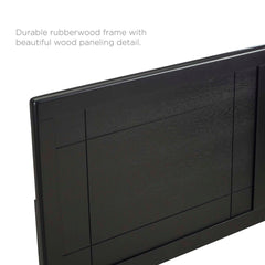 Archie Black Wood Full Headboard - Ornate Home