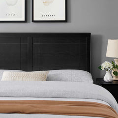 Archie Black Wood Full Headboard - Ornate Home
