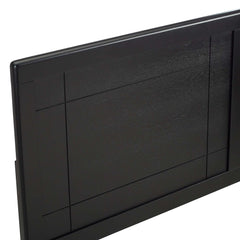Archie Black Wood King Headboard - Ornate Home