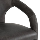 Archie Charcoal Leather Counter Stool - Ornate Home