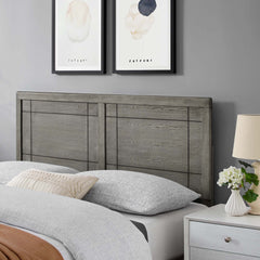 Archie Gray Wood King Headboard - Ornate Home