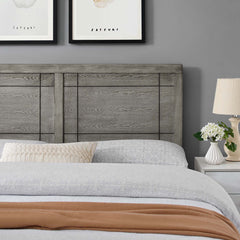 Archie Gray Wood King Headboard - Ornate Home