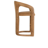 Archie Maple Brown Leather 26" Counter Stool - Ornate Home