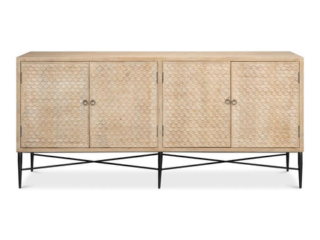 Archie Tan Four Door Sideboard - Ornate Home