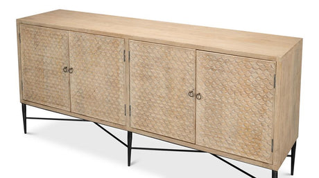 Archie Tan Four Door Sideboard - Ornate Home