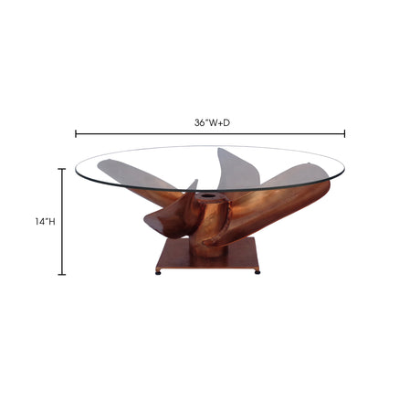 Archimedes Copper Coffee Table - Ornate Home