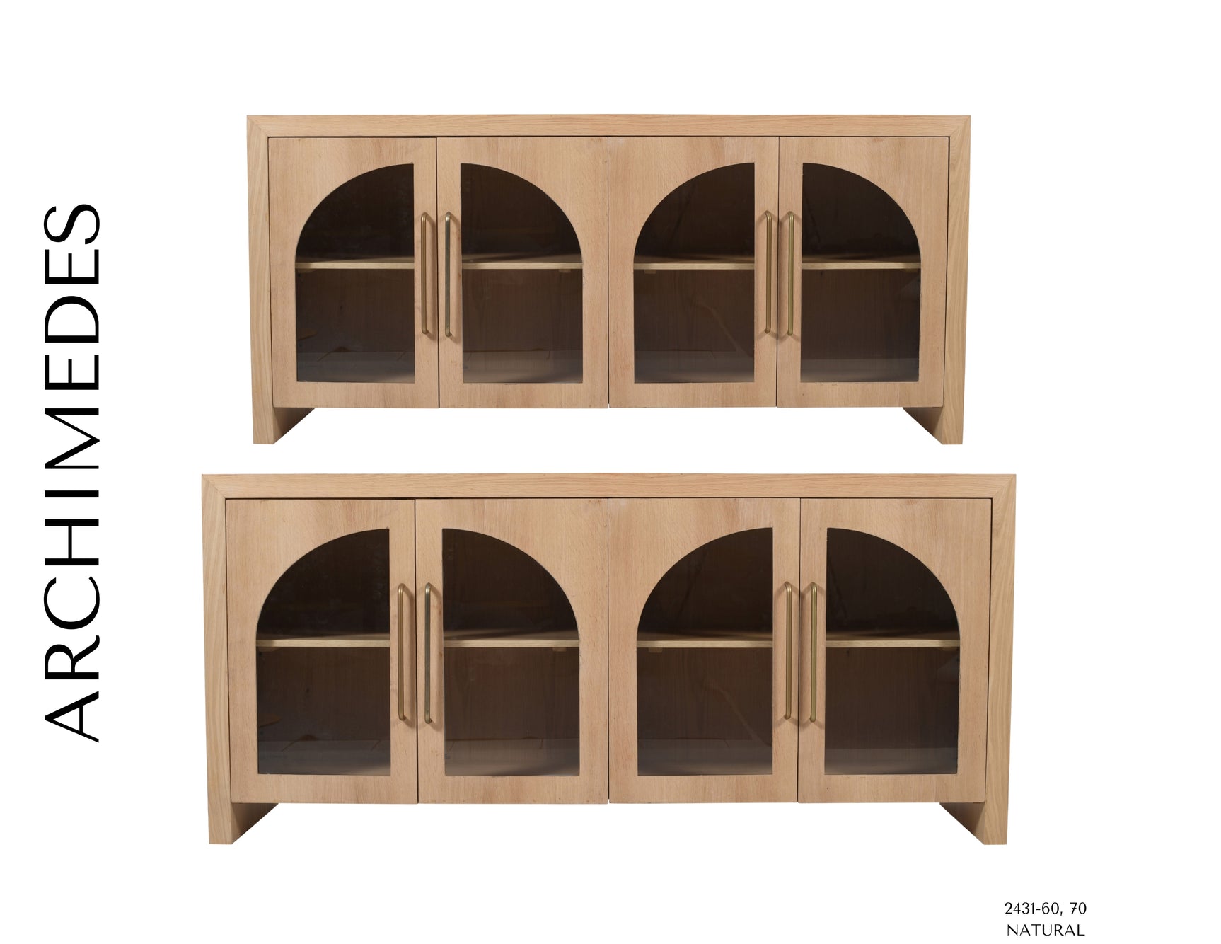 Archimedes Natural Oak 60 Console - Ornate Home