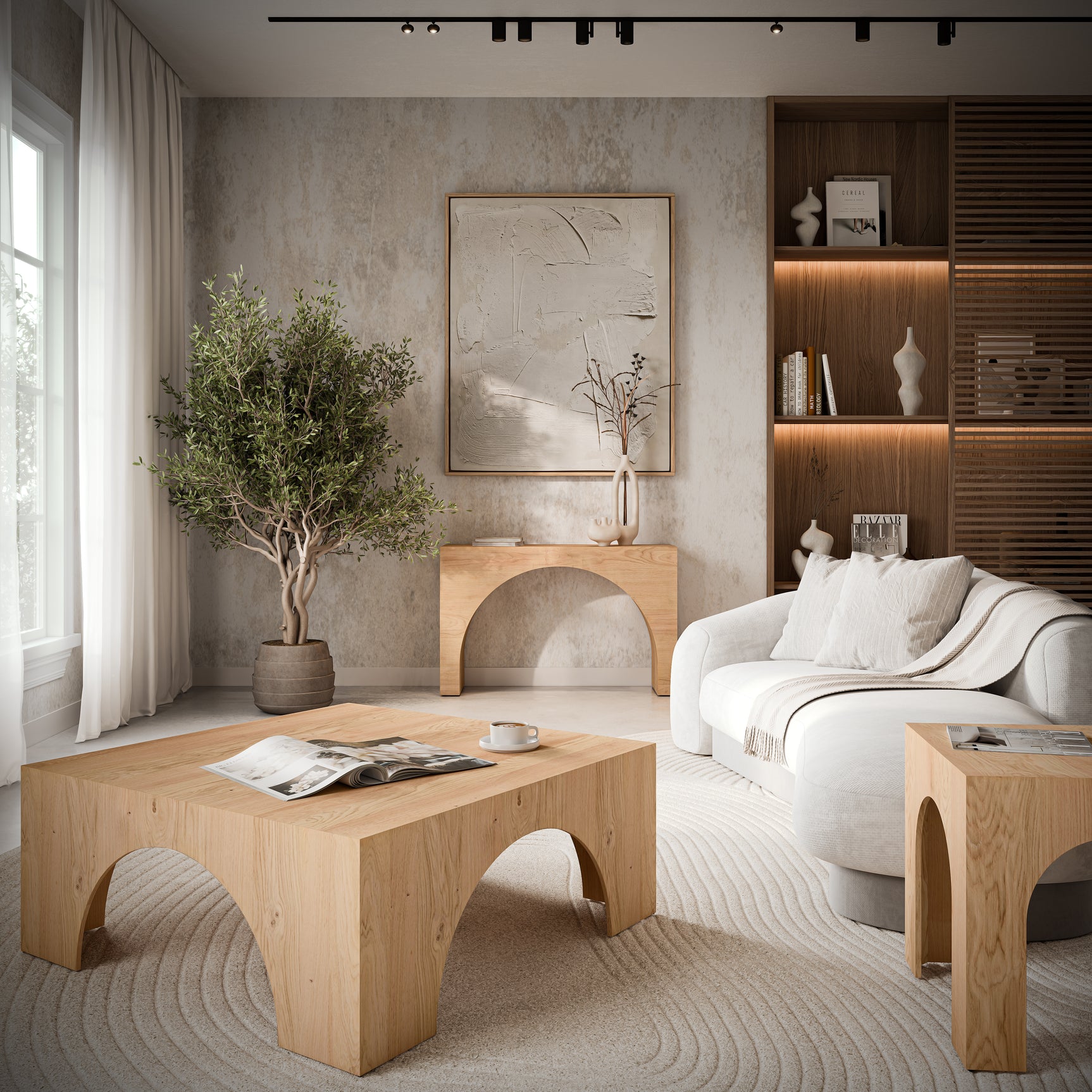 Archimedes Natural Sofa Table - Ornate Home