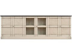 Architectural Storage Grey Six Door Console - Ornate Home