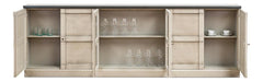 Architectural Storage Grey Six Door Console - Ornate Home