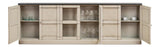 Architectural Storage Grey Six Door Console - Ornate Home
