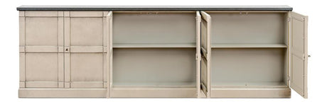 Architectural Storage Grey Six Door Console - Ornate Home